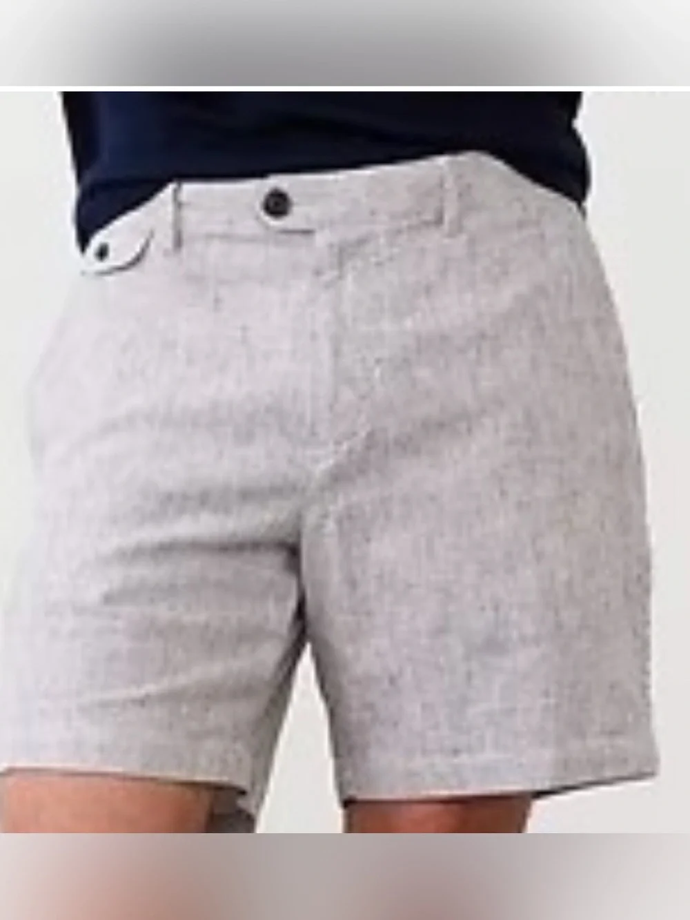 NWT-Banana Republic Linen blend grey shorts Size 33 Inseam 7”